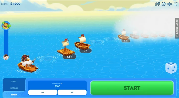 Écran de jeu Chicken Pirate Route